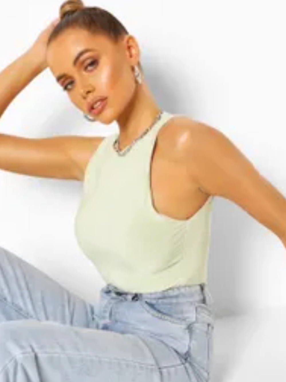 Boohoo Double Layer Slinky Bodysuit